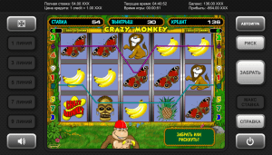 Spielautomaten mit verrückten Affen