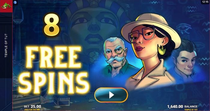 Tiradas gratis en la tragamonedas Temple of Tut